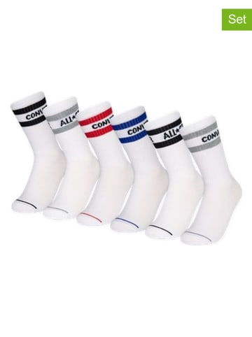 Converse 6-delige set: sokken wit