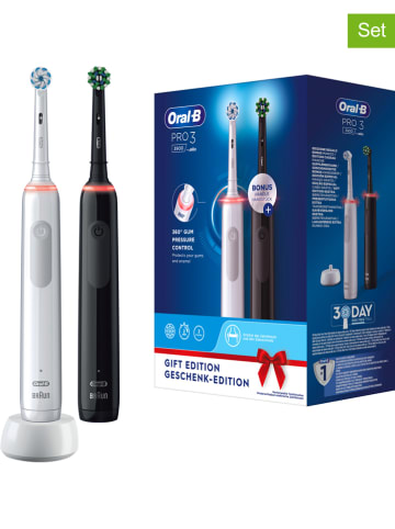 Oral-B 2-delige set: elektrische tandenborstel "Oral-B Pro 3 3900" zwart/wit
