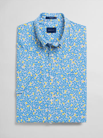 Gant Koszula - Regular fit - w kolorze błękitno-żółtym
