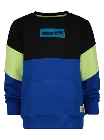 Vingino Sweatshirt "Nivaan" in Blau/ Schwarz/ Limette