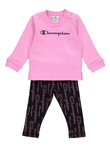 Champion 2tlg. Outfit in Pink/ Schwarz