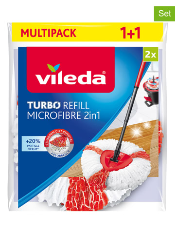 Vileda Nakładki (4 szt.) "Turbo" w kolorze biało-czerwonym