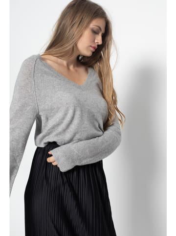 Just Cashmere Kaszmirowy sweter "Phoebe" w kolorze jasnoszarym