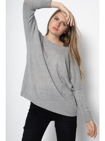 Just Cashmere Kaszmirowy sweter "Rebecca" w kolorze jasnoszarym