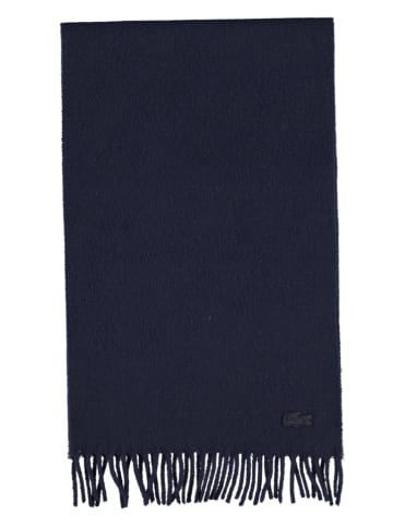 Lacoste Wollen sjaal donkerblauw - (L)182 x (B)29 cm