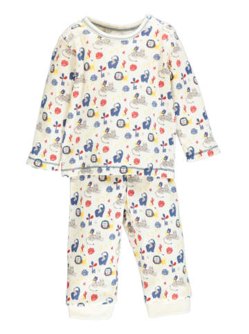 Lamino Pyjama "Safari" in Creme/ Bunt