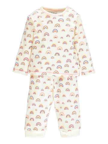 Lamino Pyjama "Rainbow" in Creme/ Bunt
