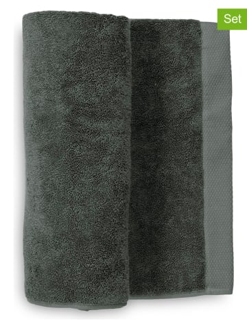 Heckett Lane Ręczniki kąpielowe (2 szt.) w kolorze antracytowym
