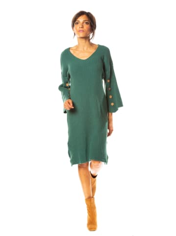 So Cachemire Sukienka "Cleo" w kolorze zielonym