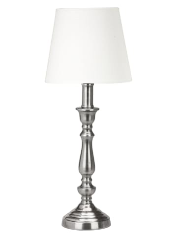 PR Home Tafellamp "Therese" wit/zilverkleurig - (H)41 cm