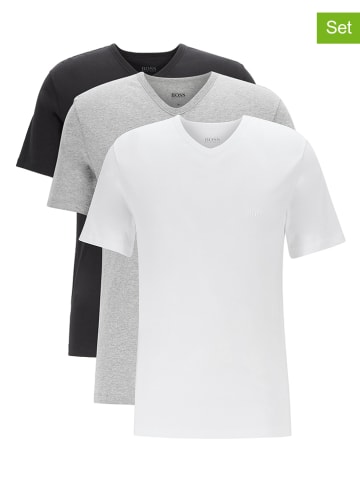 Hugo Boss 3-delige set: shirts zwart/wit/grijs