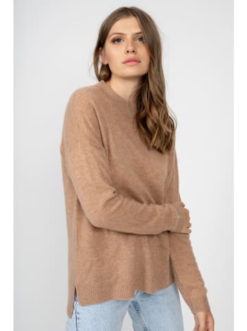 Just Cashmere Kaszmirowy sweter "Jospe" w kolorze jasnobrązowym