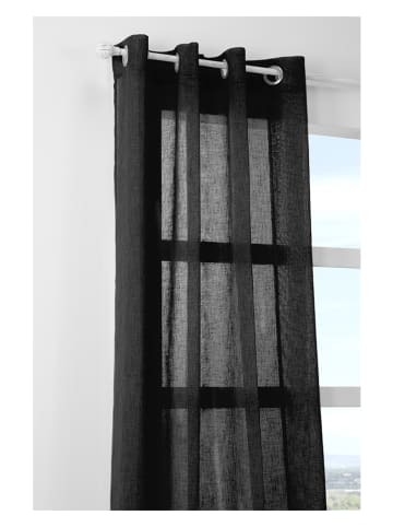 STOF France Ringgordijn "Paloma" zwart - (L)260 x (B)140 cm