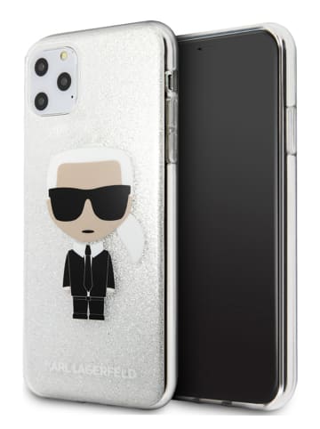 Karl Lagerfeld Case "Ikonik Karl" für iPhone 11 Pro Max in Silber