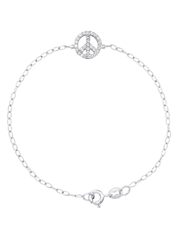 Kidwell Zilveren armband met sierelement "Peace and love"