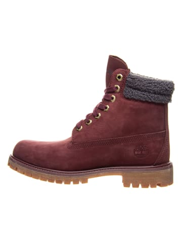 Timberland Leren boots "6 In" bordeaux - wijdte W
