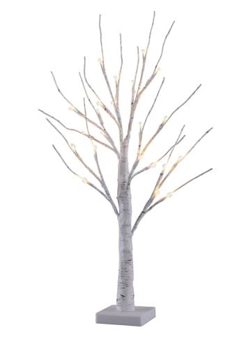 LeuchtenDirekt Ledtafellamp "Birch" wit - (H)60 cm