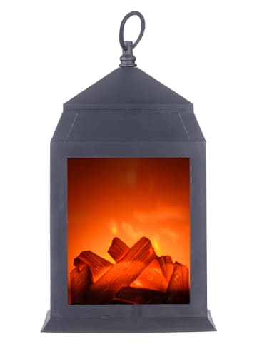 LeuchtenDirekt LED-Kamin "Chimney" in Schwarz - (B)15,8 x (H)30 x (T)13,8 cm