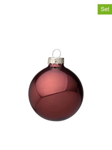 Bizzotto 12-delige set: kerstballen bordeaux - Ø 6 cm