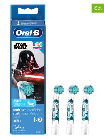 Oral-B Końcówki (3 szt.) "Kids Star Wars" w kolorze biało-niebieskim