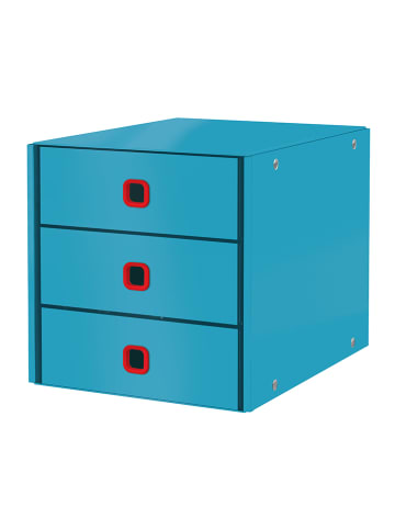 Leitz Pudełko "Cosy" w kolorze turkusowym z szufladami - 28,6 x 28,2 x 35,8 cm