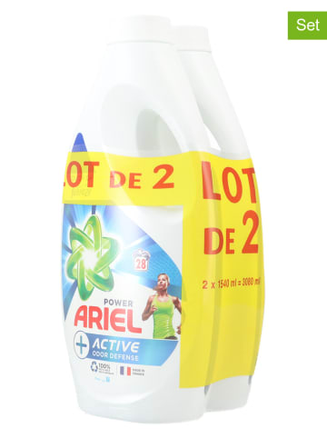 ARIEL 2er-Set: Flüssigwaschmittel "Ariel Active", 2x 1,54 l