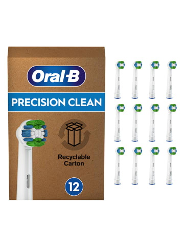 Oral-B 12-delige set: opzetborstels "Precision Clean" wit