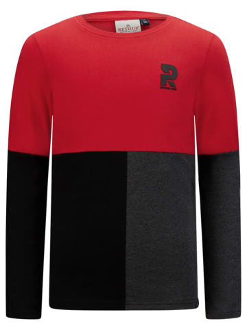 Retour Koszulka "Jorrit" w kolorze czerwono-czarno-szarym