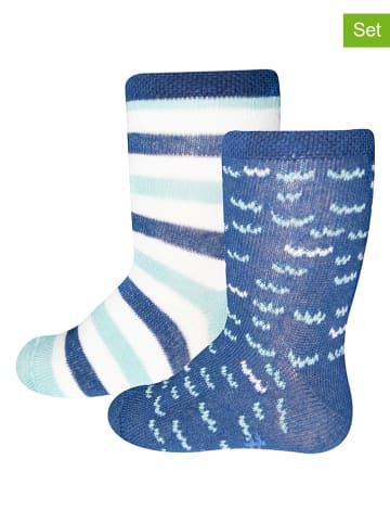 Sanetta 2-delige set: sokken blauw/wit