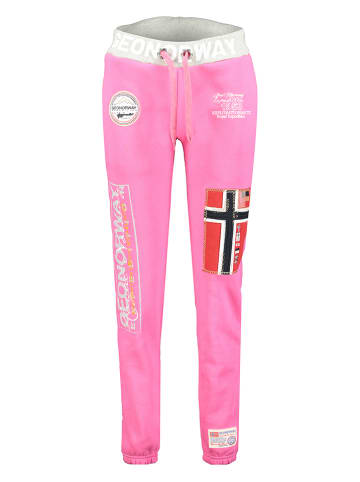 Geographical Norway Spodnie dresowe "Myer" w kolorze różowym
