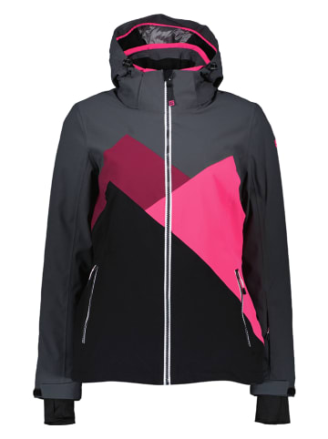 Killtec Kurtka narciarska w kolorze szaro-czarno-różowym