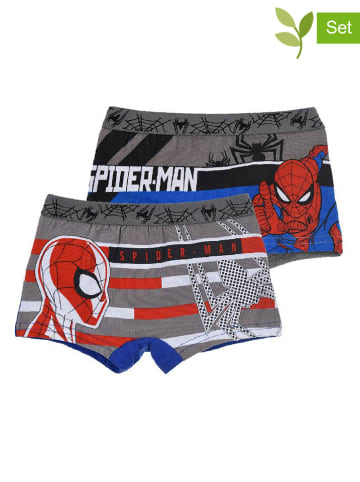 Spiderman 2-delige set: boxershorts "Spiderman" grijs/blauw