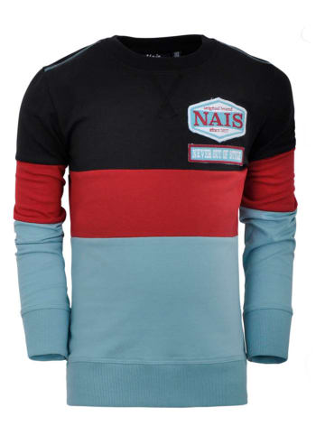 Nais Kidswear Sweatshirt "Hans" meerkleurig/lichtblauw/rood/zwart