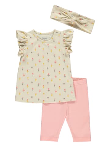 Lamino 3tlg. Outfit in Creme/ Rosa
