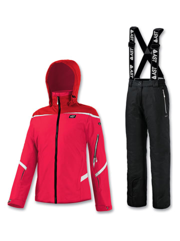 AST Active Sport Team 2-delige ski-/snowboardoutfit zwart/rood