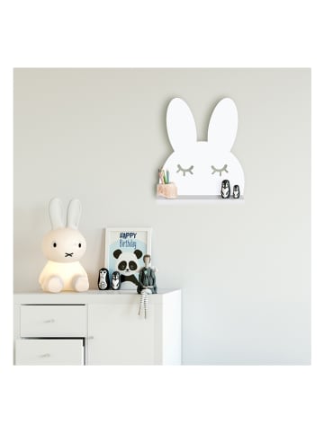 Woody Kid Store Wandregal "Rabbit" in Weiß - (B)38 x (H)40 x (T)17 cm