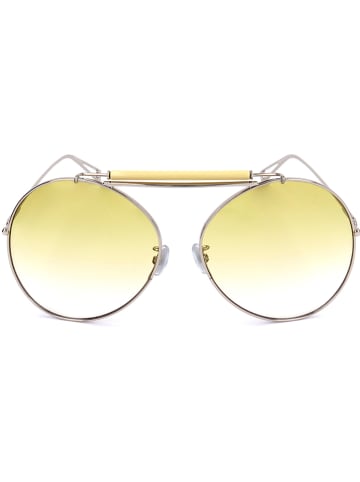 Max Mara Damskie okulary przeciwsłoneczne w kolorze srebrno-żółtym