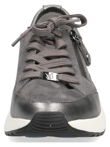Caprice Leder-Sneakers "Namika" in Anthrazit/ Silber