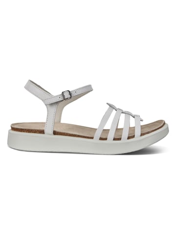 Ecco Skórzane sandały "Corksphere" w kolorze białym