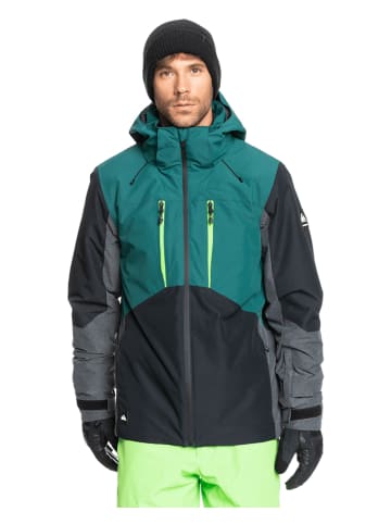 Quiksilver Kurtka narciarska w kolorze zielono-czarnym