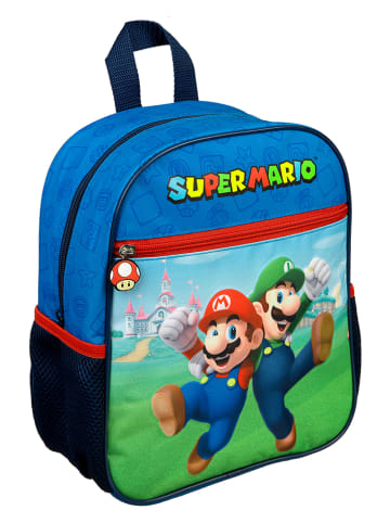 Super Mario Rugzak "Super Mario" blauw/meerkleurig - (B)25 x (H)28 x (D)10 cm
