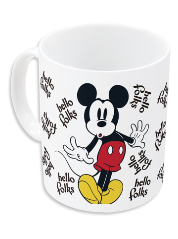 Disney Mickey Mouse Kop "Mickey Mouse Hello" wit/zwart/meerkleurig - 325 ml