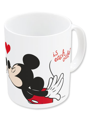 Disney Minnie Mouse Kop "Minnie & Mickey Mouse Kiss" wit/rood/zwart - 325 ml