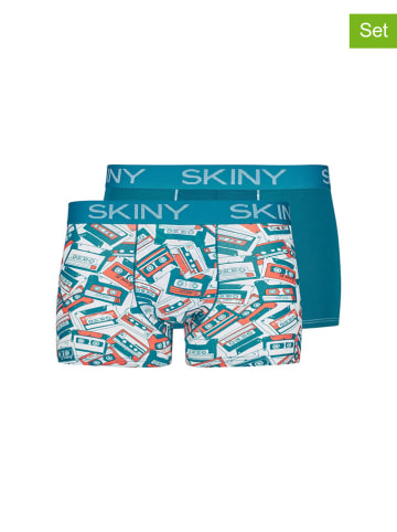 Skiny 2-delige set: boxershorts petrol/meerkleurig