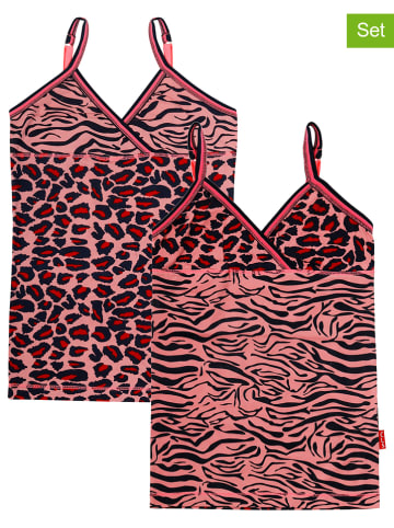 Claesens 2-delige set: onderhemden roze/zwart