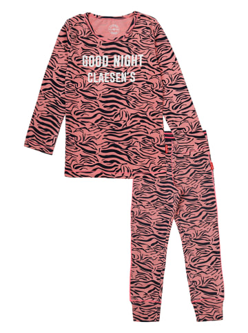 Claesens Piżama w kolorze czarno-różowym