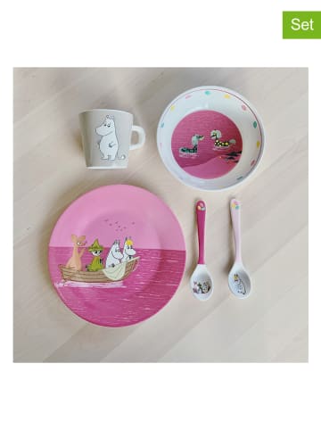 Rätt Start 5-delige serviesset "Moomin" roze/grijs
