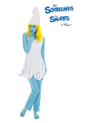 CHAKS 5-delig kostuum "Smurfin" lichtblauw/wit