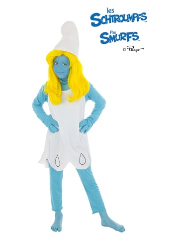 CHAKS 5-delig kostuum "Smurfin" lichtblauw/wit