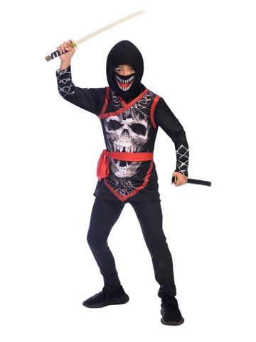 Amscan 4-delig kostuum "Ninja" zwart